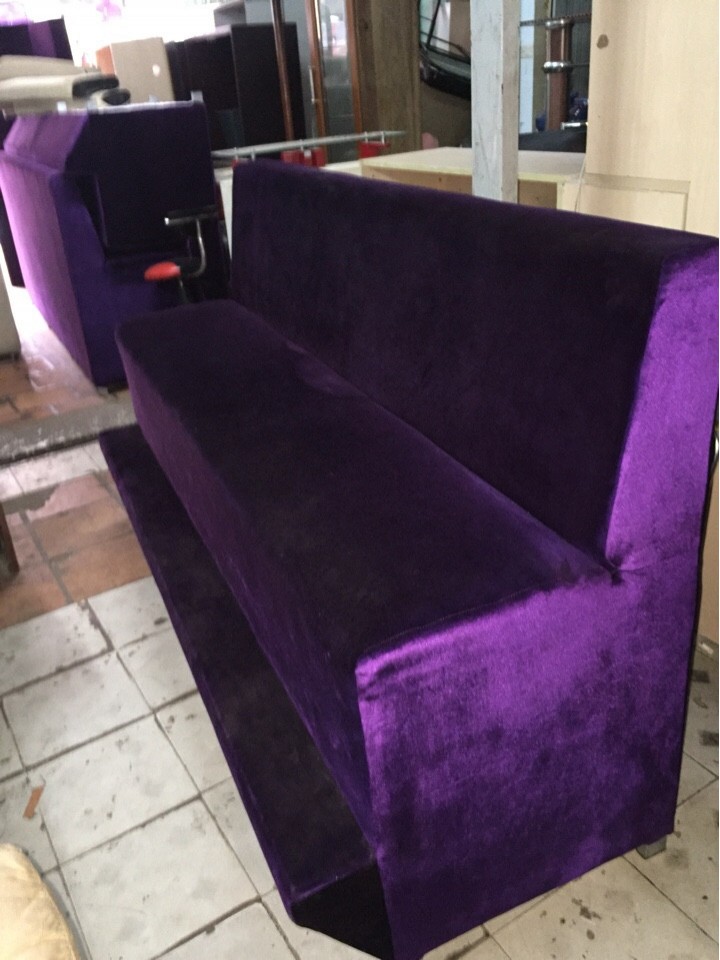 Thanh Lý Ghế Sofa Cafe Vải Nhung Tím 2m